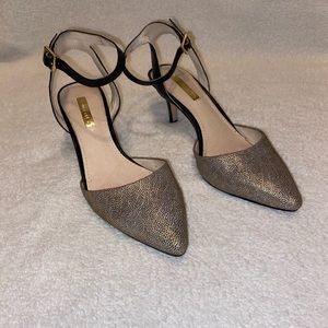 Louise et Cie Gold and Black Heels